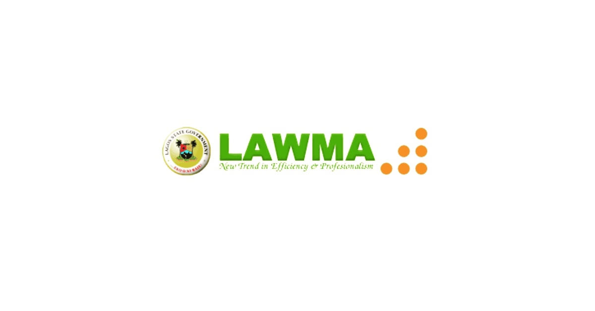 LAWMA officials sealing a shop in Lagos over waste disposal