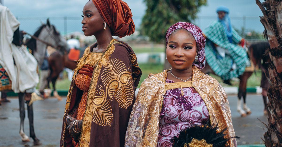 A collage of album covers from five Nigerian artists on a phone screen