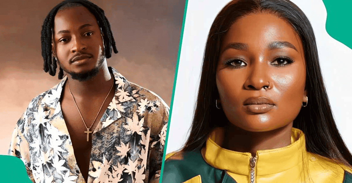 Sultex and Goddessa looking shocked during BBNaija live eviction show