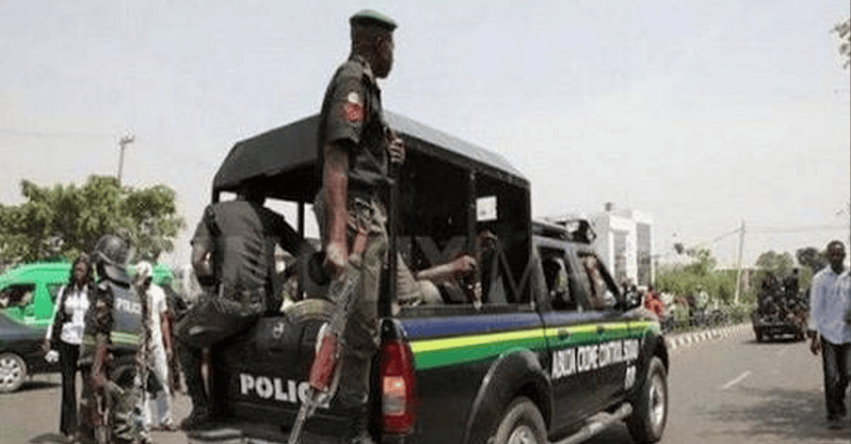 Nigerian police officers at a checkpoint in Katsina State