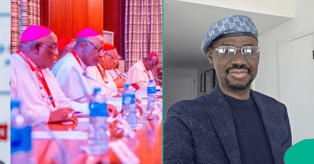 Timi Frank speaking at a press conference in Abuja