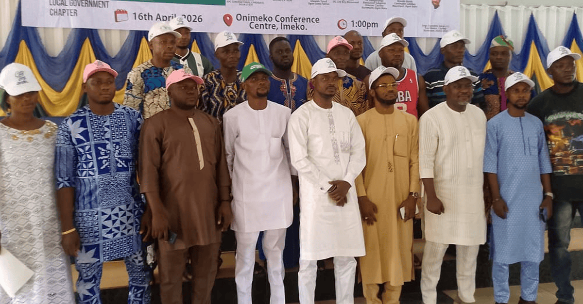 Young Nigerians in a community meeting in Ogun State